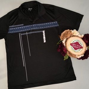 ‼️ Men’s Black + Blue PBX Pro Collared Polo Sz L